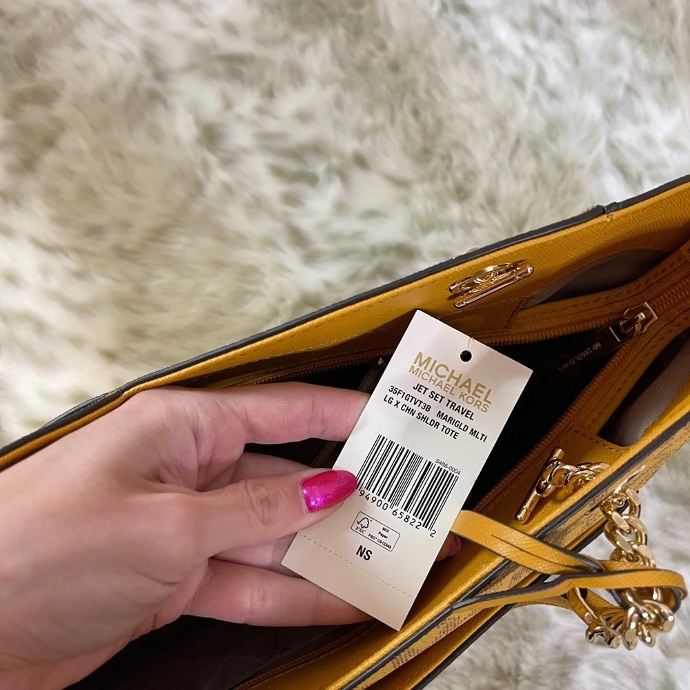 Michael Kors Yellow Tote Bag - Picture 2 of 6